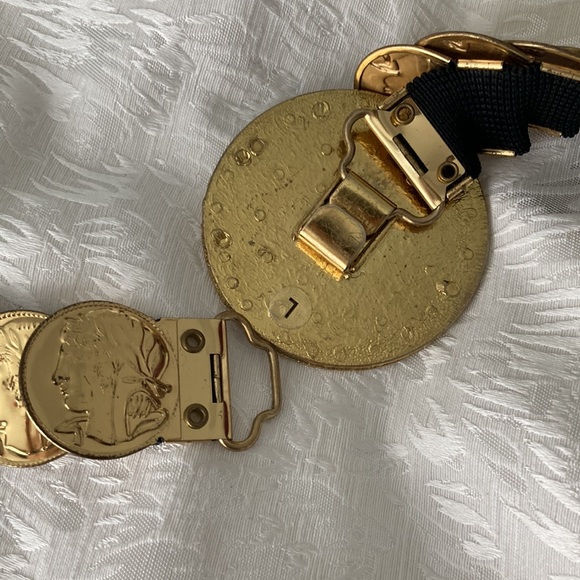 Gold elastic coin belt - Picture 5 of 6